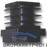 H�henverstellschrauben mit Fu�kappe 30x30 mm, Kunststoff schwarz