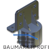 CAMAR Aufnahmeteil f�r Sockelverstellfu� HERD, Kunststoff schwarz