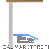 CAMAR Tischfu� Quadra 60 x 60 mm, L�nge 705 mm, Aluminium silber gerillt