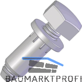 H�henverstellschraube M6 mit Einbohrmuffe und Abdeckkappe,