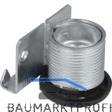 CAMAR H�henversteller zum Einschlagen �38 mm Stahl verzinkt/Kunststoff schwarz