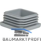 Lamellenstopfen 60 x 60 mm Wandst�rke 1,5 - 4 mm grau