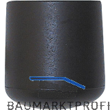 Fu�kappen f�r Rundrohr � 30 mm schwarz