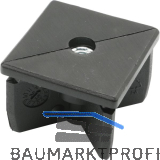 Lamellenstopfen mit Gewindeloch M10 50 x 50 mm schwarz