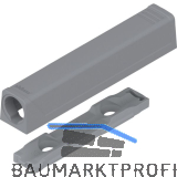 BLUM TIP-ON gerade Adapterplatte 956A1201, Langversion, platingrau
