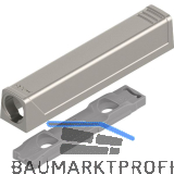 BLUM TIP-ON gerade Adapterplatte 956A1201, Langversion, nickel-lackiert