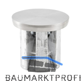CAMAR Tischfu�-Adapterscheibe � 60 mm, Edelstahl mit Befestigungsteil