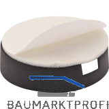 QuickClick Basisteil zum Kleben � 20 mm, H�he 6 mm, Kunststoff schwarz