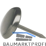 Nagelgleiter mit Stahlkappe und Einschlagstift 2, rund, �20, FE vernickelt