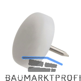 Nagelgleiter mit Einschlagstift, rund, �15, Kunststoff wei�