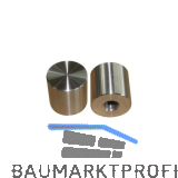 SIMAUSROM Glasklebeteller 20 x 20 mm Edelstahl rostfrei