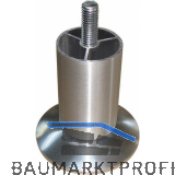Dekorfu� Fu� � 40 mm, L�nge 146 mm,Aluminium matt geschliffen,klar matt lackiert