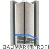 VOLPATO Sockelblenden-Ecke verstellbar 120 mm Kunststoff Edelstahl Effekt