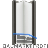 VOLPATO Sockelblenden-Ecke verstellbar 120 mm Kunststoff wei� hochglanz