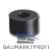Abstandhalter, � 20 mm, Bohr � 10 mm, L�nge 10 mm, Hart-PVC schwarz