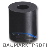 Abstandhalter, � 20 mm, Bohr � 10 mm, L�nge 20 mm, Hart-PVC schwarz