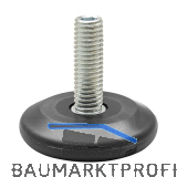 QuickClick H�henverstellschraube Kunststoff-Einsatz, �37mm, M10x25mm, schwarz