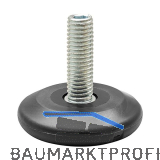 QuickClick H�henverstellschraube Ultrasoft-Einsatz, �37mm, M8x25mm, schwarz