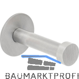 Mantelhaken Pirwa 1 mit Platte � 30 mm, Tiefe 52 mm, Edelstahl geb�rstet