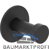 Mantelhaken Pirwa 1 mit Platte � 30 mm, Tiefe 32 mm, Stahl schwarz matt
