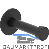 Mantelhaken Pirwa 1 mit Platte � 30 mm, Tiefe 52 mm, Stahl schwarz matt