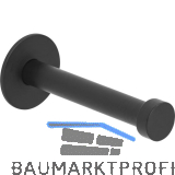 Mantelhaken Pirwa 1 mit Platte � 30 mm, Tiefe 72 mm, Stahl schwarz matt