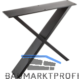 SIMAUSROM Bankkufe X-Form Breite 450 mm Stahl schwarz lackiert