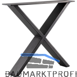 SIMAUSROM Bankkufe X-Form Breite 450 mm Schwarzstahl schutzlackiert