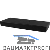 Dekorfu� Breite 40 mm, L�nge 100 mm, Edelstahl/schwarz