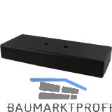 Dekorfu� Breite 40 mm, L�nge 200 mm, Edelstahl/schwarz