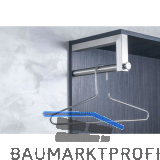 Garderobenb�gel Tora ausziehbar Breite 300 mm, H�he 150 mm, Edelstahl geb�rstet