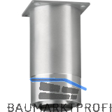 Dekorfu� Fu� � 60 mm, L�nge 120 mm, Aluminium matt geschliffen/glanz