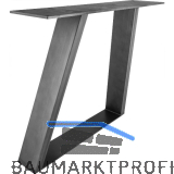 SIMAUSROM Tischkufe Trapez Schwarzstahl schutzlackiert