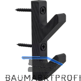 Mantelhaken Sinon zu Akustik- und Designpaneel, H�he 90 mm, Kunststoff schwarz