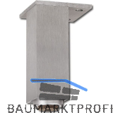 Dekorfu� 40x40 mm, L�nge 160 mm, verstellbar, Aluminium geb�rstet