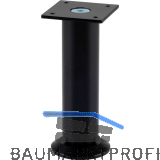 Dekorfu� Fu� � 30 mm, L�nge 120 mm, +10mm, Fu�teller, Aluminium schwarz matt