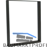 Tischkufe Rechteck 580 x 710 mm, Stahl schwarz