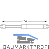 Gasdruckfeder 300 N, 154 mm