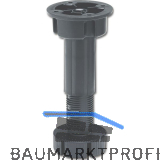 Abst�tzfu� f�r Mittelsteg, H verstellbar 150-200, Kunststoff schwarz