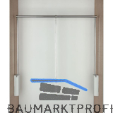 SERVETTO Kleiderlift 3T 560 - 950 mm Kunststoff/Stahl wei�/verchromt