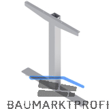 Tischgestell Basic 1 Seitenteile links/rechts Stahl alufarbig RAL9006