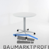 S�ulentischgestell 5-Stern 690 - 1130 mm silber