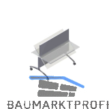 Klapptischgestell Flip-N-Store 4 f�r Platte 1400x800,wei�aluminium RAL 9006 matt
