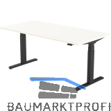B�rotisch Amica, elektrisch verstellbar, schwarz, Platte 1400x800 Topwei�