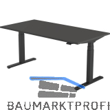 B�rotisch Amica, elektrisch verstellbar, schwarz, Platte 1800x800 Graphitgrau