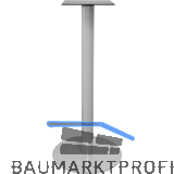 SOLIDO Plattenstehtischgestell Pegasus R - Stahl silberfarbig beschichtet