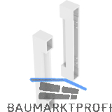 Doppelrelinghalter f�r BLUM AMBIA-LINE Kunststoff Seidenwei� matt