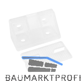 Schrankverbinder Universal, 21 x 21 x 44 mm, Kunststoff transparent