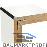 ALUMIS Korpus-Eckverbinderprofil 5000 mm f�r Holzst�rke 19 mm, schwarz eloxiert