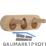 JOWE Konussystem KS32 3 Konusd�bel horizontal, Lochabstand 32 mm, Holz Buche